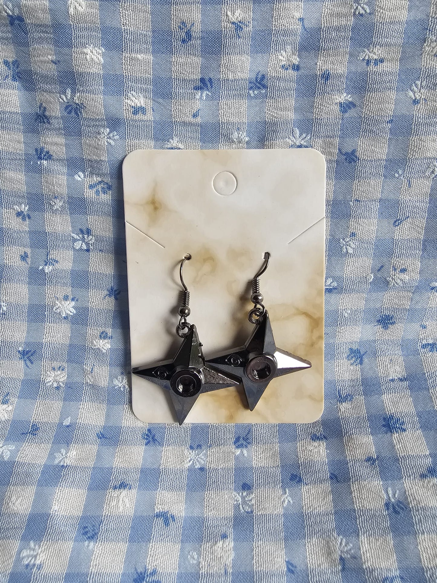 Ninja Weapon Inspired Earrings, Kunai, Shuriken