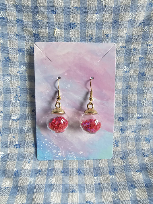 Kawaii Glitter Snowglobe Inspired Earrings